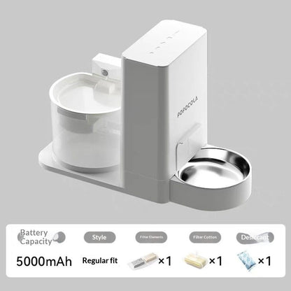 Wireless Thermostatic Cat Water Dispenser With 2-in-1 Drinking Feature