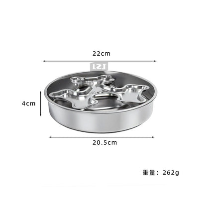 Stainless Steel Rotating Pet Bowl To Prevent Choking